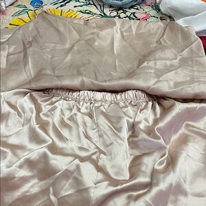 Champagne colored sleep tank and short set